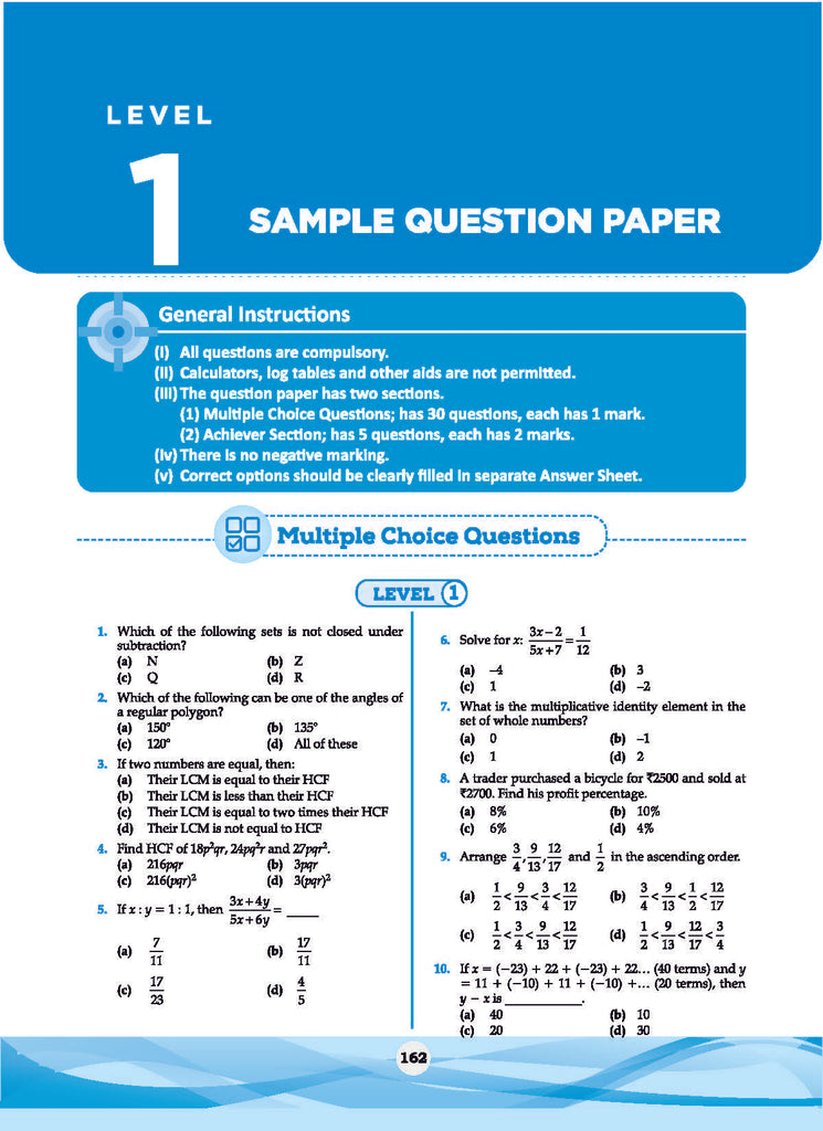 One For All Olympiad Previous Years' Solved Papers, Class-7 Mathematics Book (For 2023 Exam) 