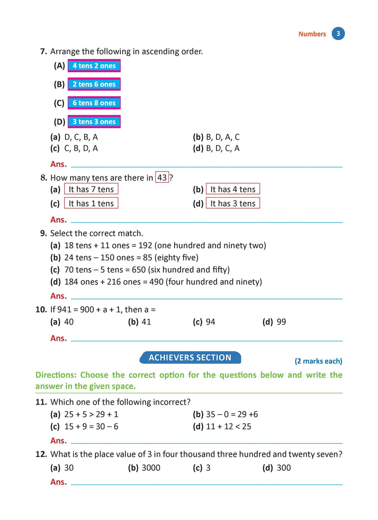 One For All Olympiad Workbook Class 2 Maths for 2024-25 Exam Oswaal Books and Learning Private Limited