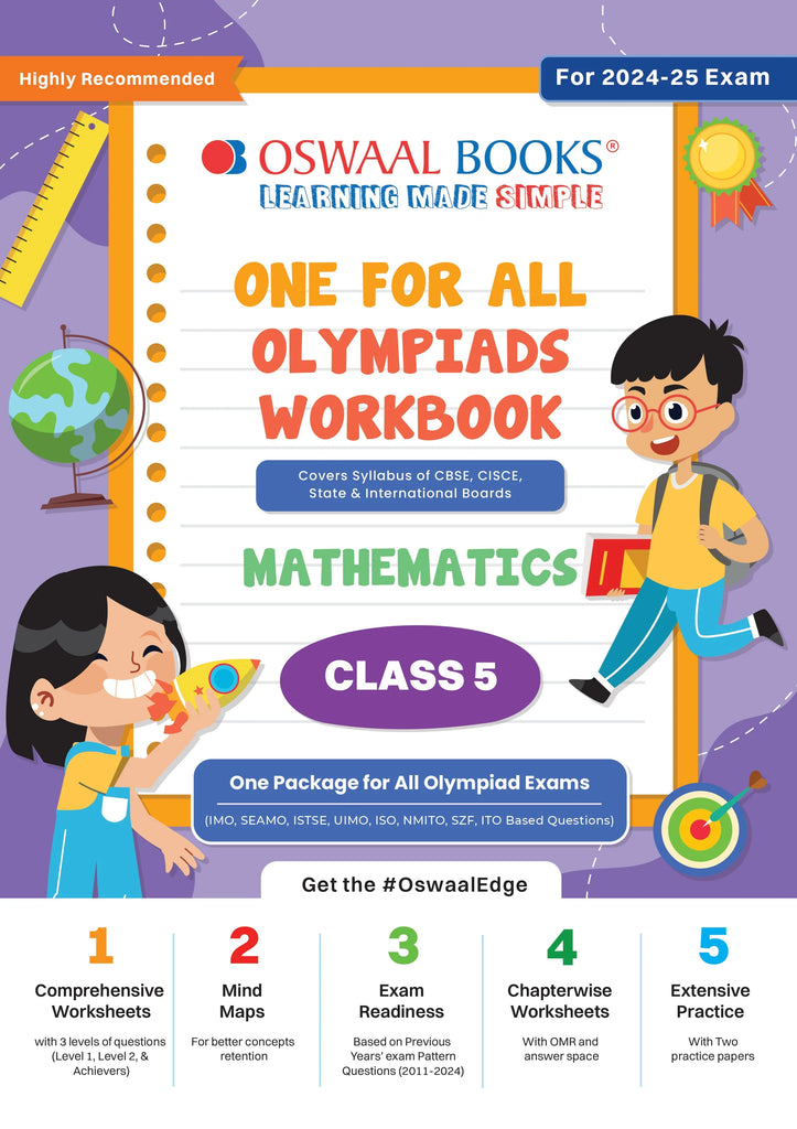 One For All Olympiad Workbook Class 5 Mathematics for 2024-25 Exam Oswaal Books and Learning Private Limited