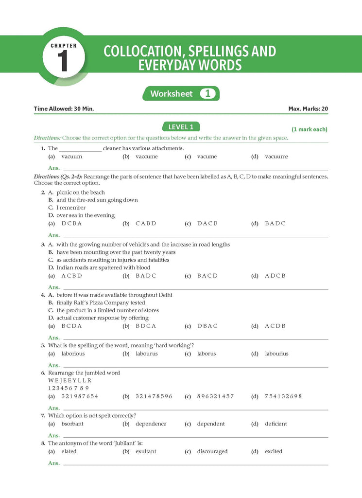 One For All Olympiad Workbook Class 6 English for 2024-25 Exam Oswaal Books and Learning Private Limited