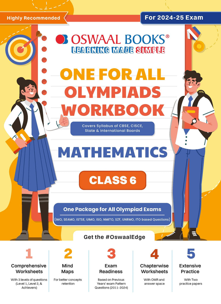 One For All Olympiad Workbook Class 6 Mathematics for 2024-25 Exam Oswaal Books and Learning Private Limited