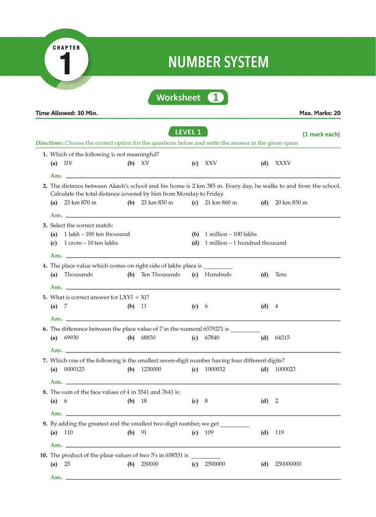 One For All Olympiad Workbook Class 6 Mathematics for 2024-25 Exam Oswaal Books and Learning Private Limited