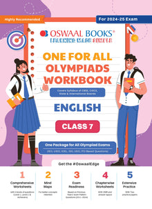 One For All Olympiad Workbook Class 7 English for 2024-25 Exam Oswaal Books