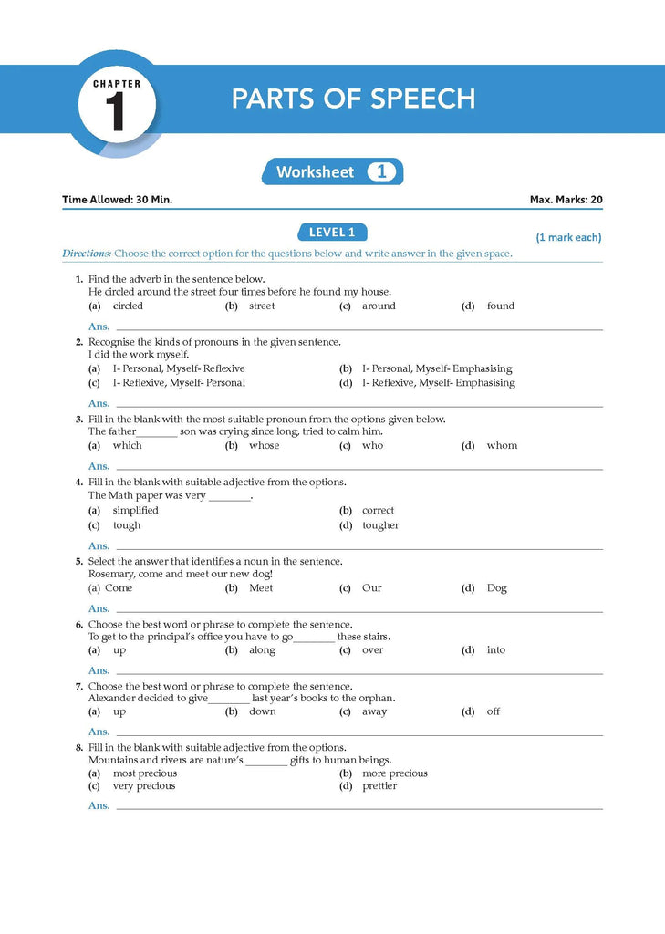 One For All Olympiad Workbook Class 7 English for 2024-25 Exam Oswaal Books