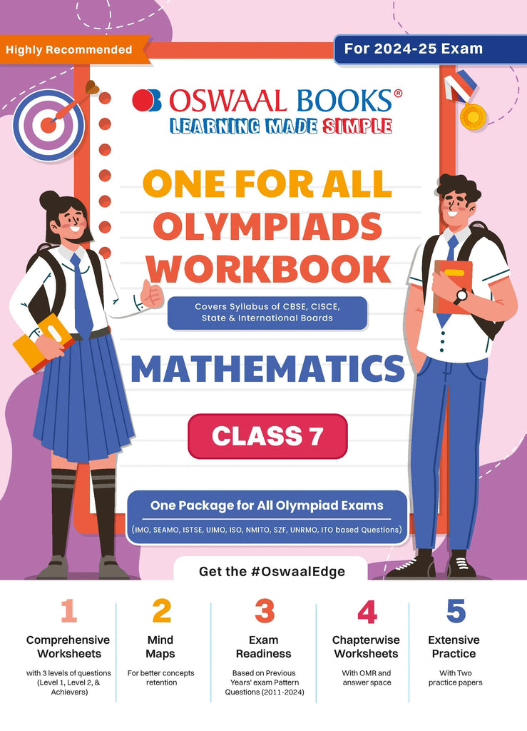 One For All Olympiad Workbook Class 7 Mathematics for 2024-25 Exam Oswaal Books and Learning Private Limited