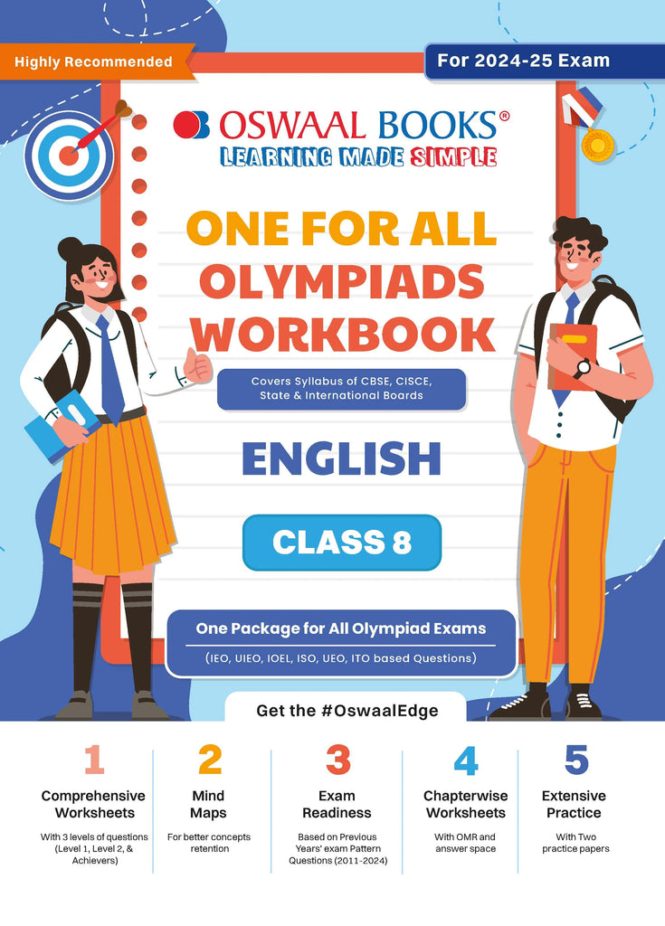 One For All Olympiad Workbook Class 8 English for 2024-25 Exam Oswaal Books and Learning Private Limited