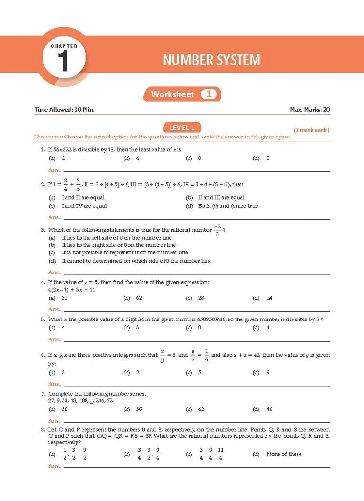 One For All Olympiad Workbook Class 8 Mathematics for 2024-25 Exam Oswaal Books and Learning Private Limited