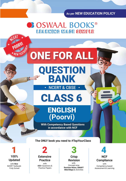 One For All Question Bank NCERT & CBSE, Class-6 English - Poorvi (For Latest Exam)