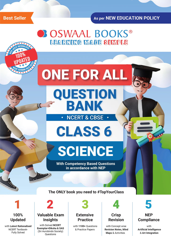 One For All Question Bank NCERT & CBSE | Class-6 Science | For 2023-24 Exam