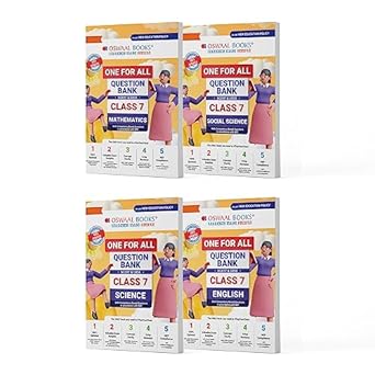 One For All Question Banks NCERT & CBSE Class 7 (Set of 4 Books) Maths, Science, Social Science, And English (For Latest Exam) Oswaal Books and Learning Private Limited