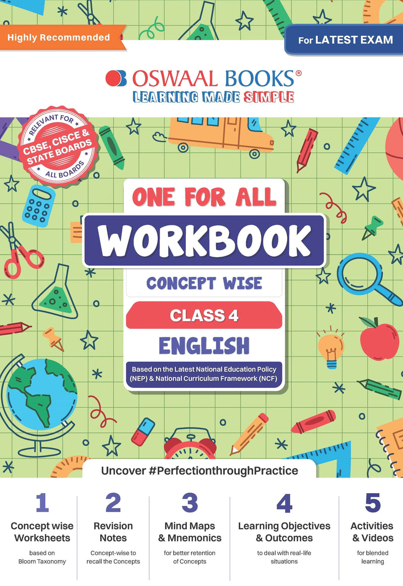 One For All Class 4 English Workbook (For Latest Exam) Oswaal Books