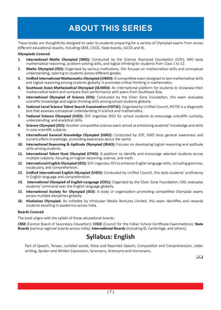 One for All Olympiads Chapter-wise Previous Years' Solved Papers, Prep-Guide (with Level 1, 2 & Achievers Section) Class 7 English For 2026 Exam 