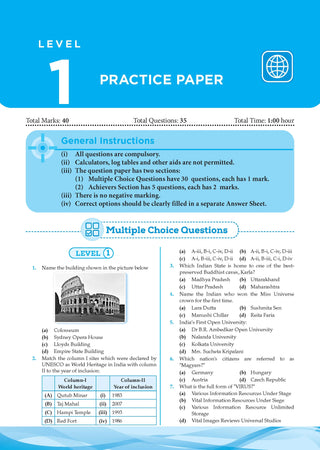 One for All Olympiads Chapter-wise Previous Years' Solved Papers, Prep-Guide (with Level 1, 2 & Achievers Section) Class 7 General Knowledge For 2026 Exam 