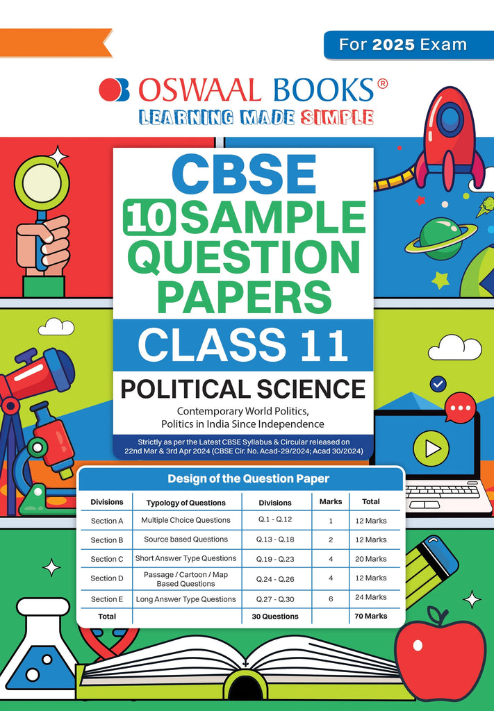 Oswaal CBSE Sample Question Papers Class 11 Political Science Book (For 2025 Exam) Oswaal Books and Learning Private Limited