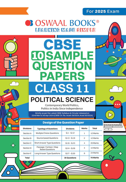 CBSE Sample Question Papers Class 11 Political Science Book (For 2025 Exam)