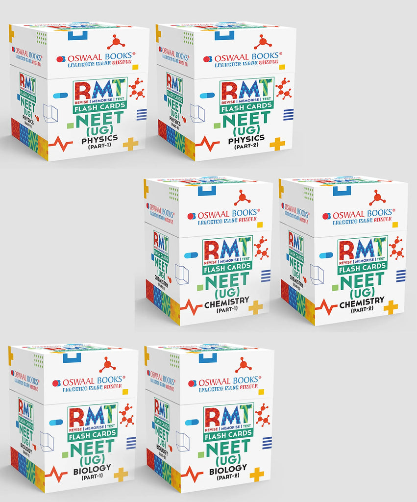 Products NEET RMT Flash Cards Physics, Chemistry, Biology (Part-1 & 2), Set of 6 Boxes (For 2024 Exam)