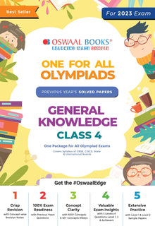Oswaal One For All Olympiad Previous Years' Solved Papers, Class-4 General Knowledge Book (For 2023 Exam) 