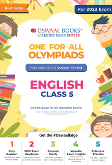 Oswaal One For All Olympiad Previous Years' Solved Papers, Class-5 English Book (For 2023 Exam) Oswaal Books and Learning Private Limited