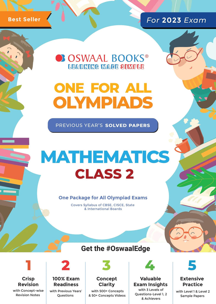 Oswaal One For All Olympiad Previous Years Solved Papers, Class-2 Mathematics Book (For 2023 Exam) Oswaal Books and Learning Private Limited