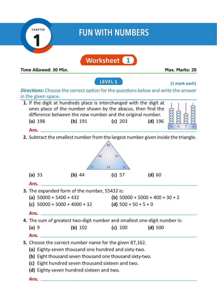 Oswaal One For All Olympiad Workbook Class 3 Mathematics for 2024-25 Exam Oswaal Books and Learning Private Limited