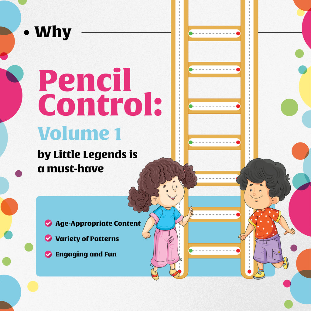 Lil Legends My first book of Patterns, Pencil Control Pattern Tracing Book Volume-1 for kids 3+ age group