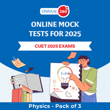 Oswaal CUET - Physics - Exclusive Online Mock Tests For 2025 Exams - Pack of 3