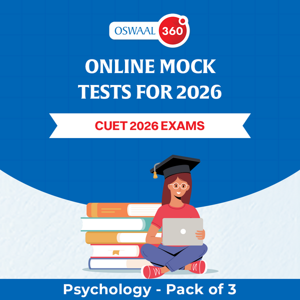 Oswaal CUET - Psychology - Exclusive Online Mock Tests For 2026 Exams - Pack of 3