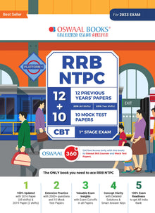 RRB NTPC 12 Previous Years' Papers 2016 (All Shifts) 2019 (Two Shifts) CBT 1st Stage Exam & 10 Mock Test Papers