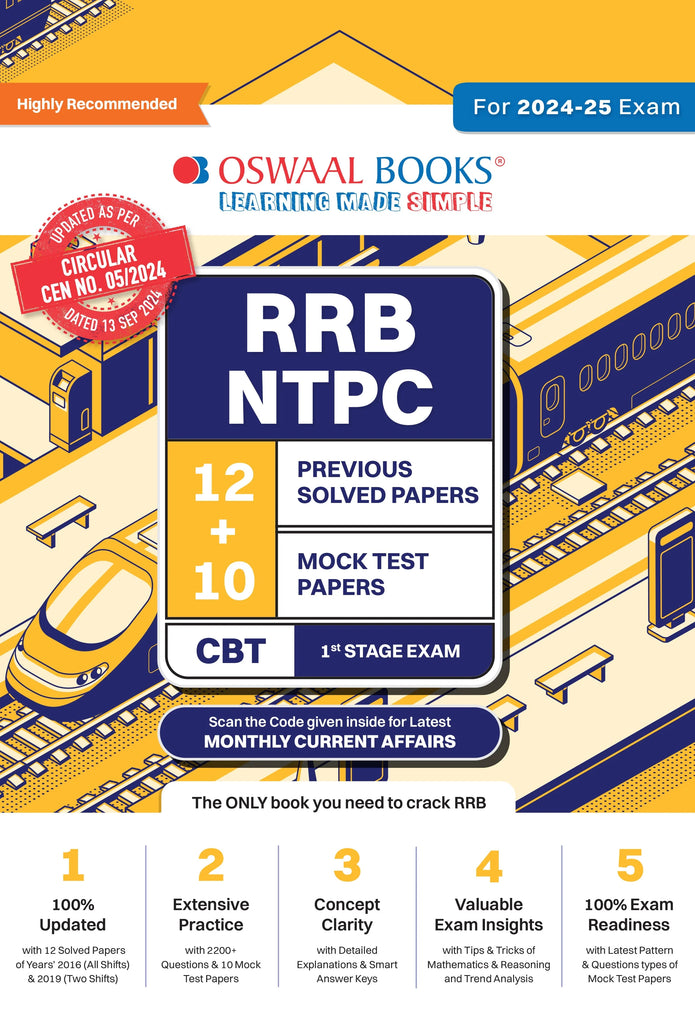 RRB-NTPC 12 Previous Years’ Papers & 10 Mock Test Papers Oswaal Books and Learning Private Limited