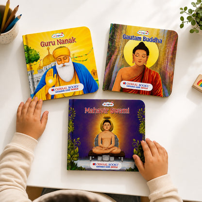 Lil Legends Spiritual Gurus Tales Set of 3 Books for Kids Age 3+ Years - Guru Nanak, Gautam Buddha & Mahavir Swami | Illustrated Stories for Peace, Kindness & Compassion