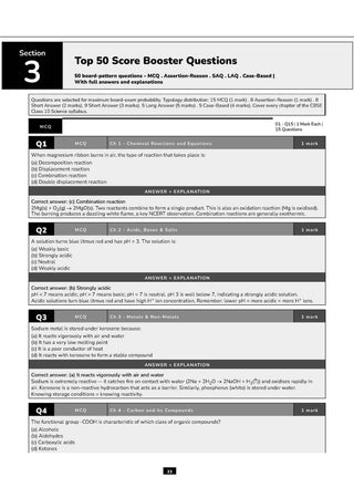 For 2nd Board on 18th May 2026 | CBSE Marks Booster Science Class 10 | Marks Improvement | Key Concepts with Exam Tips | Quick Revision | Score Boosters | 1st Boards Solved Papers | Oswaal AI