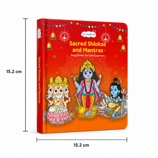 Lil Legends Shlokas & Mantras Padded Board Book for Kids | Sanskrit Prayers & Verses with Illustrations | Cultural Learning Picture Book | Age 2+ Years | Padded Cover Edition