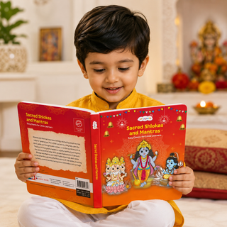 Lil Legends Shlokas & Mantras Padded Board Book for Kids | Sanskrit Prayers & Verses with Illustrations | Cultural Learning Picture Book | Age 2+ Years | Padded Cover Edition