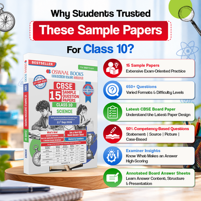 CBSE 15 Sample Question Papers Class 10 Board Exam Science 2026-27 based on latest CBSE SQP dated (21 Sep 2026) | New Questions Typologies With Oswaal AI