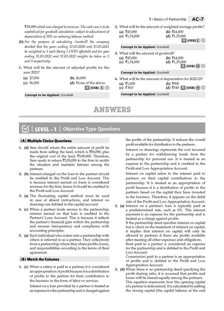 CBSE Competency Focused Questions (with MCQs & Case/Source Based Integrated Questions) | Chapter-wise | Class 12 | Commerce Stream | Accountancy | Business Studies | Economics | Mathematics | For 2025 Exam Oswaal Books and Learning Private Limited