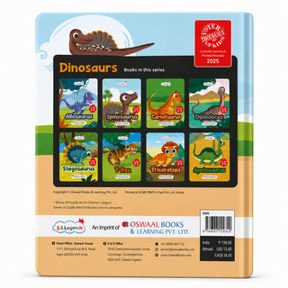Lil Legends Padded Board Book for Kids | I am a Spinosaurus | Illustrated Dinosaur Book for Toddlers | Durable Early Learning Picture Book | Age 2-5 Years | Padded Cover Edition