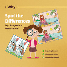 Lil Legends Interactive Learning: Spot the Difference Book for Kids Ages 4+ – Fun Puzzles to Boost Observation and Critical Thinking