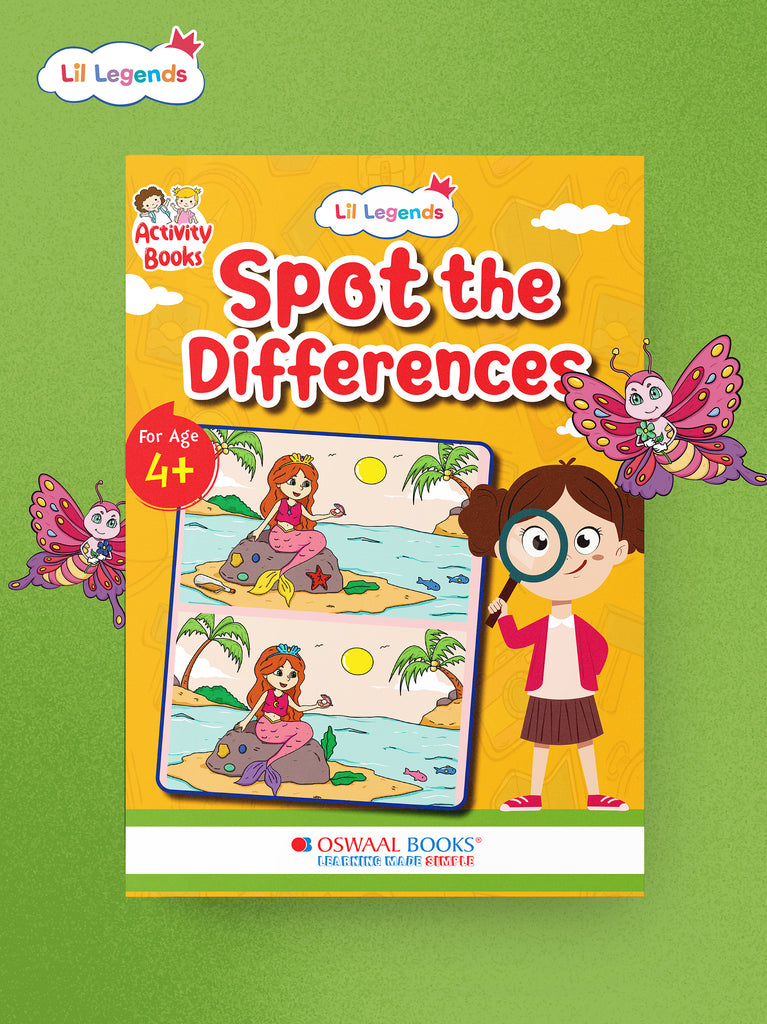 Lil Legends Interactive Learning: Spot the Difference Book for Kids Ages 4+ – Fun Puzzles to Boost Observation and Critical Thinking