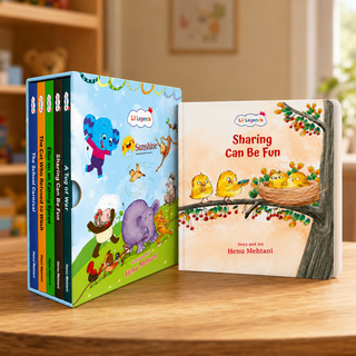 Lil Legends Sunshine Slipcase with 5 Value-based Board Books | Picture Stories for Kids | Enhances Vocabulary, Values, Curiosity, Imagination and Reading Skills | Age 4+