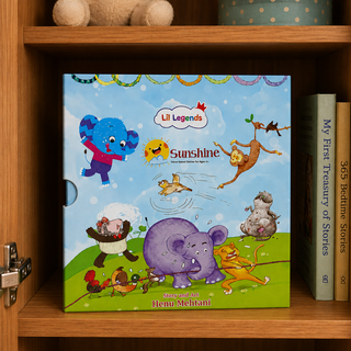 Lil Legends Sunshine Slipcase with 5 Value-based Board Books | Picture Stories for Kids | Enhances Vocabulary, Values, Curiosity, Imagination and Reading Skills | Age 4+