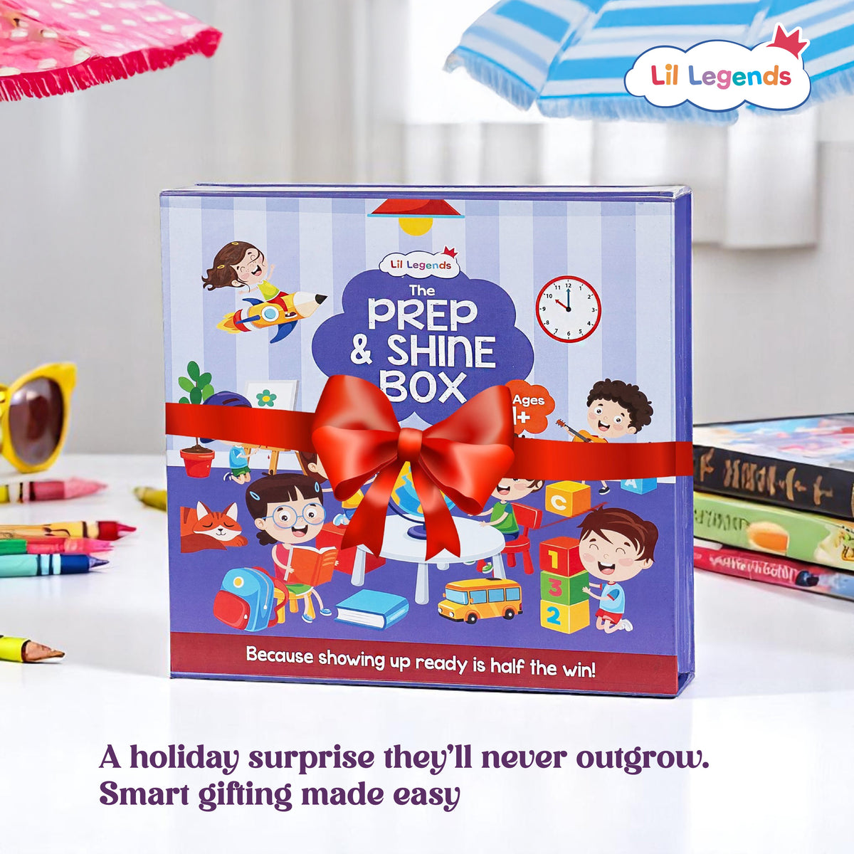 Prep and Shine Box â€“ 7 Fun Learning Books with Free Stationery Kit | Early Learning Kit for School Readiness | Ideal for Kids Ages 4+ - Oswaal Books