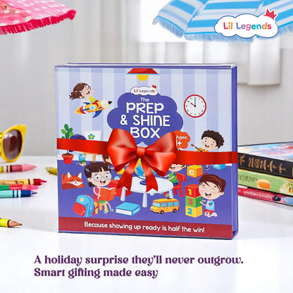 Prep and Shine Box â€“ 7 Fun Learning Books with Free Stationery Kit | Early Learning Kit for School Readiness | Ideal for Kids Ages 4+ - Oswaal Books