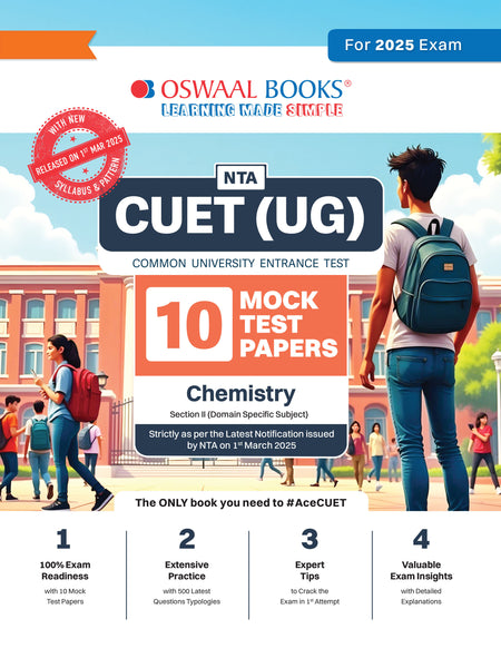 NTA CUET (UG) 10 Mock Test Papers | Section II Chemistry(For 2025 Exam) | With New Syllabus & Pattern Released on 1st March 2025
