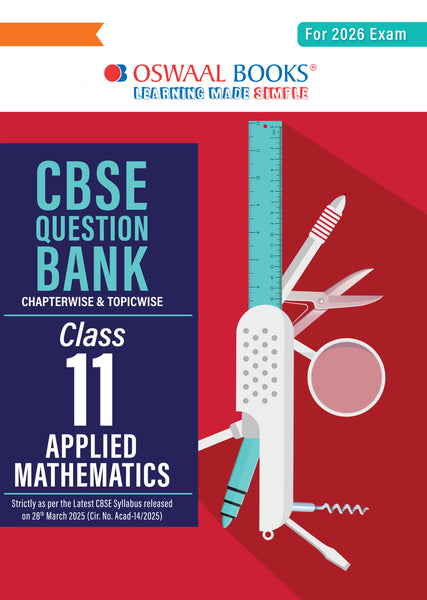 CBSE Question Bank Class 11 Applied Mathematics For 2026 Exam