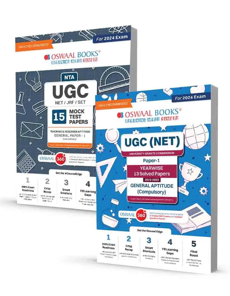 UGC NET University Grants Commission Paper-1 Yearwise 13 Solved Papers 2015-2023 General Aptitude + 15 MOCK TEST PAPERS TEACHING & RESEARCH APTITUDE GENERAL PAPER - 1 (Compulsory) (For 2024 Exam)