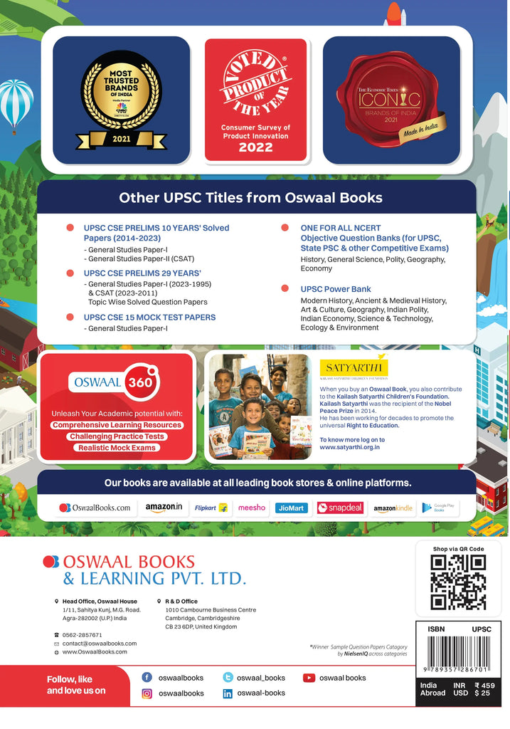 UPSC Mock Test Sample Papers General Studies PaperII (CSAT) For 2024 Exam Oswaal Books