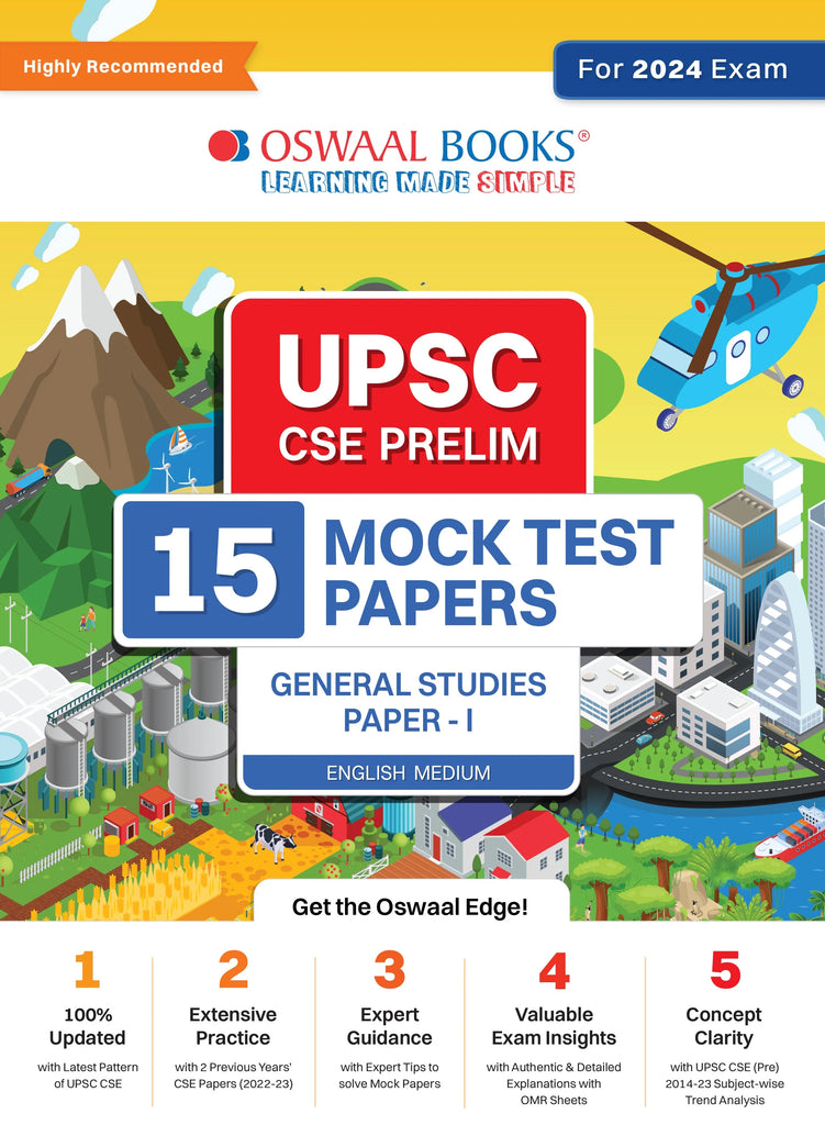UPSC CSE Prelims 15 Mock Test Papers General Studies Paper-1 For 2024 Exam Oswaal Books and Learning Private Limited