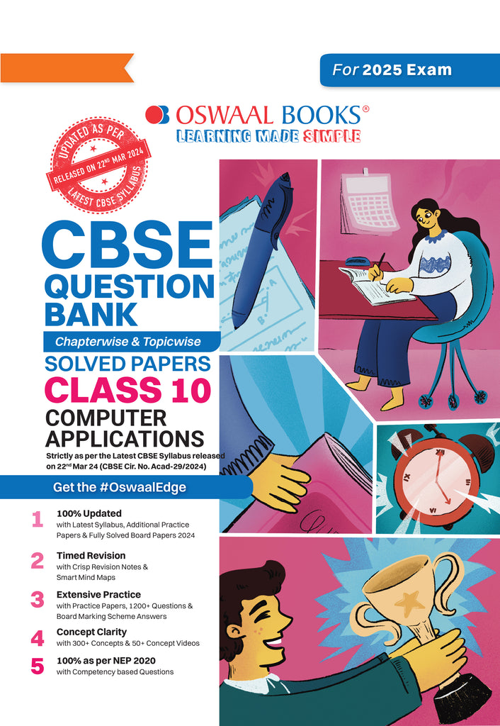 CBSE Question Bank  Class 10 Computer Application, Chapterwise and Topicwise Solved Papers For Board Exams 2025