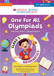 One for All Olympiads Chapter-wise Previous Years' Solved Papers, Prep-Guide Class 3 Mathematics For 2025 Exam