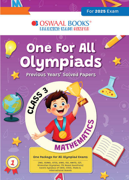 One for All Olympiads Previous Year Solved Papers Class 3 Mathematics For 2025 Exam